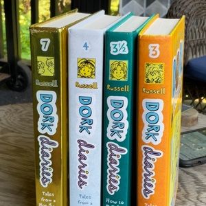 Dork Diaries, lot of 4 hardcover books